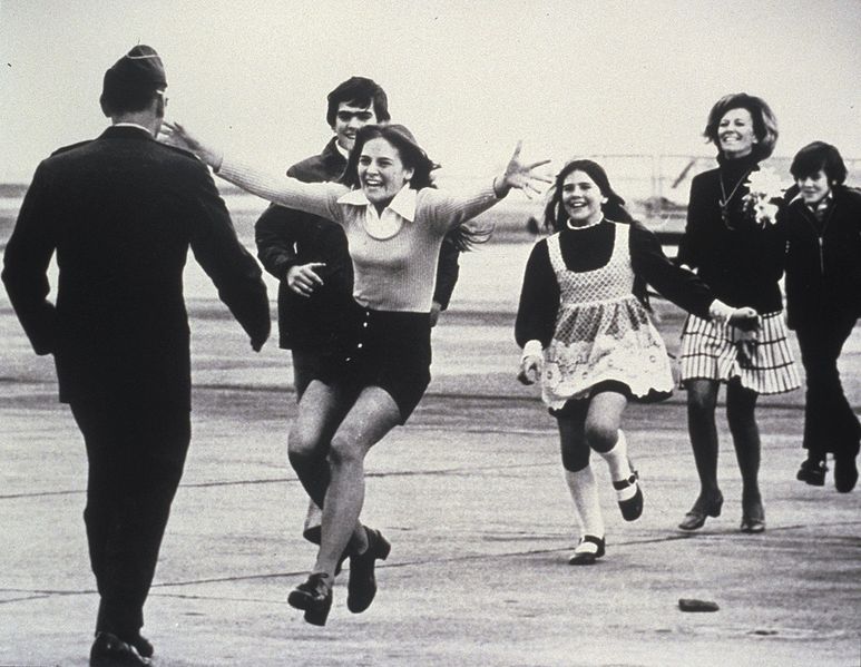 Vietnam War prisoners released greeted by family